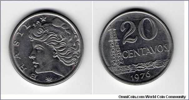 20 Centavos Copper-Nickel.