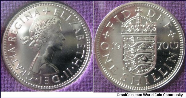 1970 proof English shilling