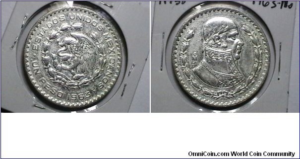 Mexico 1963 1 Peso KM# 459 