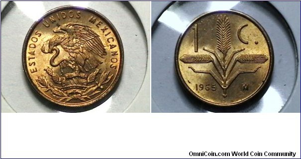 Mexico 1965-M 1 Centavos KM# 417 