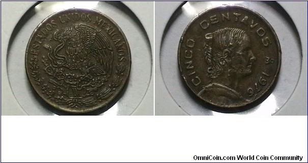 Mexico 1976-M 5 Centavos KM# 427 