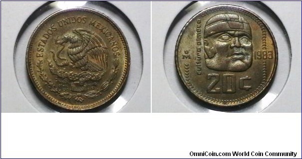 Mexico 1983-M 20 Centavos KM# 491 