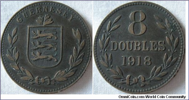 1918 H 8 doubles, F grade