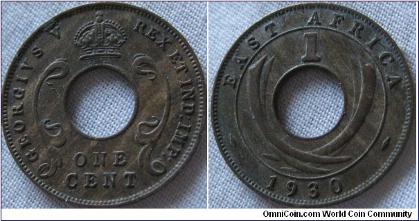 1930 1 cent, EF, metal mix error
