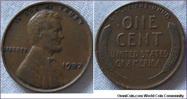1937 cent, F grade due to reverse