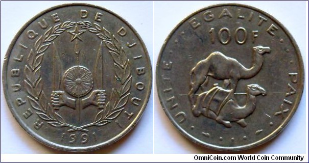 100 francs.
1991