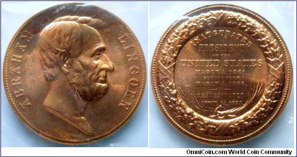 Medal of President Abraham Lincoln from U.S. mint.