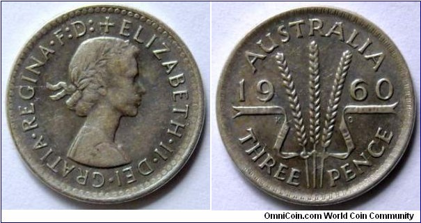 3 pence.
1960, Ag 500