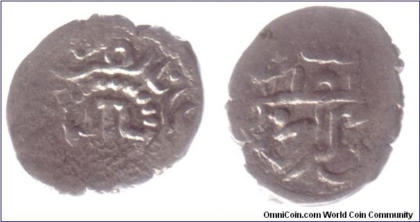 Crimean Khanate, AR Akce coin, 867 AH/1463 AD, Crim mint, Khan Hajji I Geray