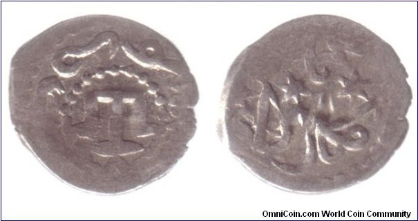 Crimean Khanate, AR Akce coin, 923 AH/1517 AD, Crim mint, Khan Mekhmed I Geray