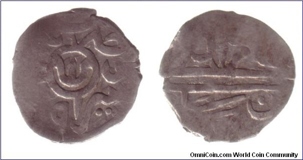Crimean Khanate, AR Akce coin, 1089 AH/1678 AD, Bağçasaray mint, Khan Murad Geray
