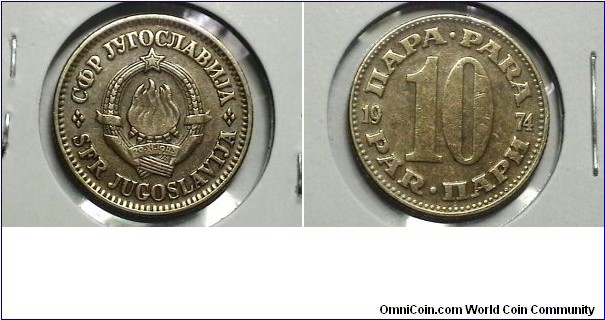 Yugoslavia 1974 10 Para  KM# 44 