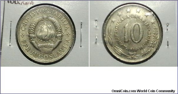 Yugoslavia 1976 10 Dinar KM# 62 