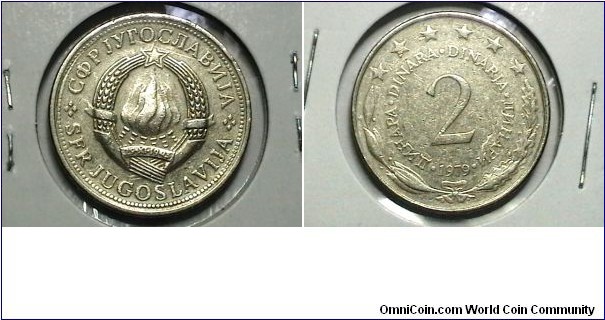 Yugoslavia 1979 2 Dinar KM# 57 