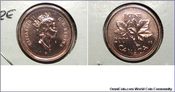 Canada 2001P 1 cent KM# 289 