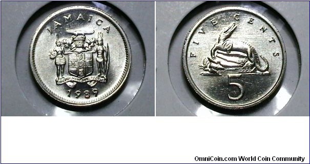 Jamaica 1989 5 Cents KM# 46 