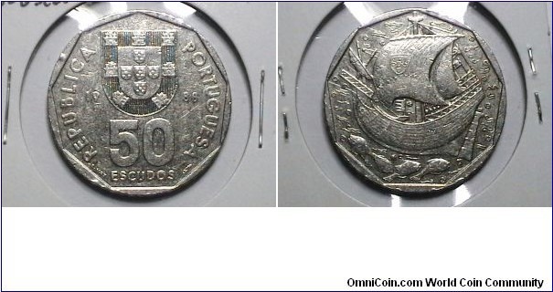 Portugal 1988 50 Escudos KM# 636 