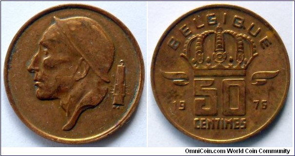 50 centimes.
1976, Belgique
