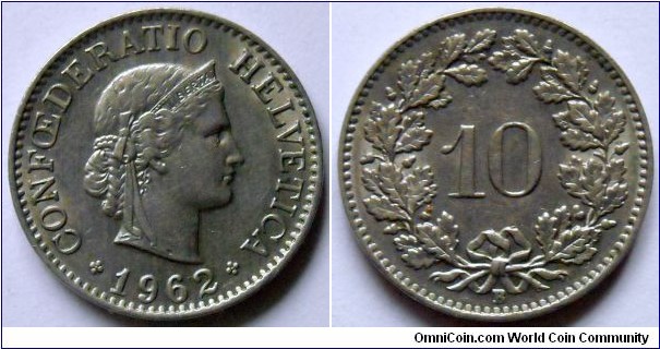 10 rappen.
1962 (B)