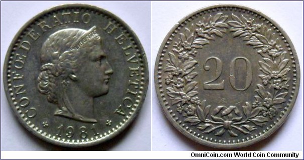 20 rappen.
1981