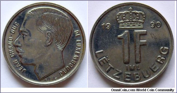 1 franc.
1990
