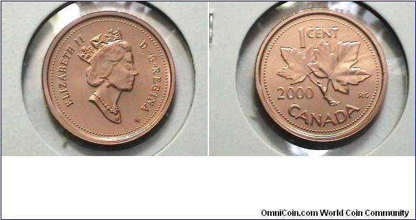 Canada 2000W 1 Cent KM# 289 