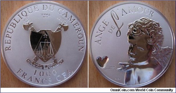 1000 Francs CFA - Angel of Love - 25 g Ag 925 BU (with hologram) - mintage 2,500
