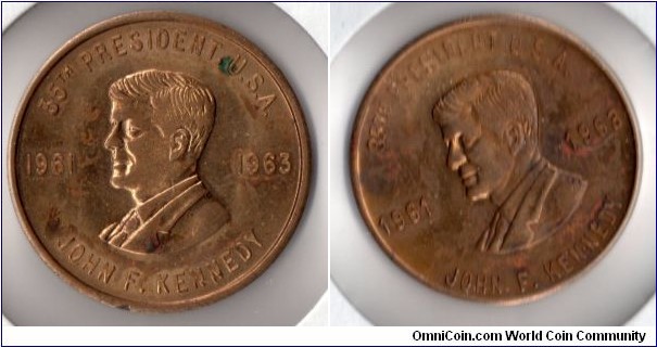 JF Kennedy medalion