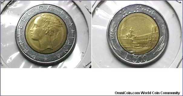 Italy 1986 500 Lire KM# 111 