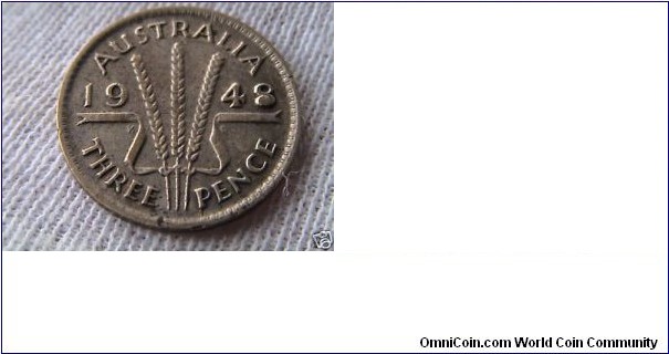 1948 Threepence Filled 8 Variety