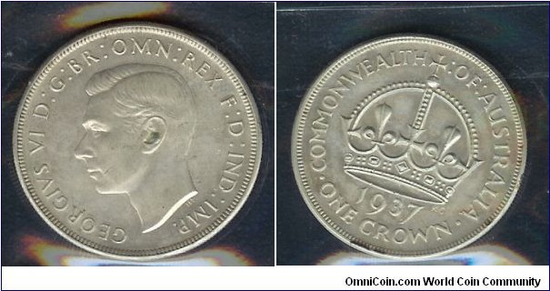 1937 Crown or 5 Shillings (1st Year of Mintage)