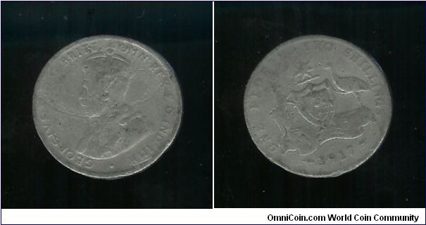 1917 Counterfeit Florin made from Lead
