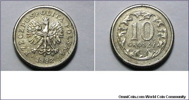 Poland 1992 10 Groszy Y# 279 