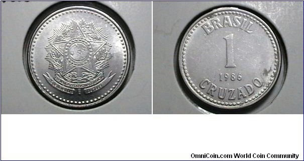 Brazil 1986 1 Cruzado First Reform Coinage KM# 605 