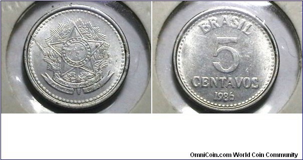 Brazil 1986 1 Centavo KM# 600 