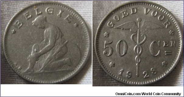 1928 50 centimes in flemmish