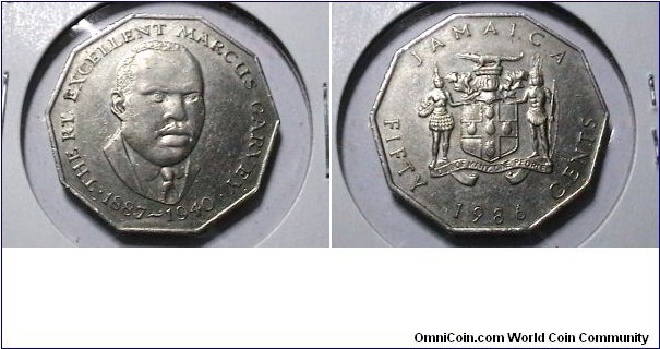 Jamica 1986 50 Cents KM# 65 