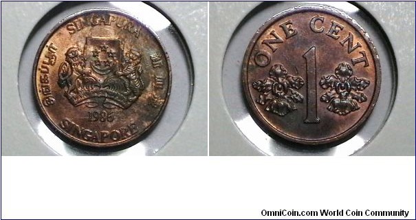 Singapore 1986 1 Cents Km# 49 