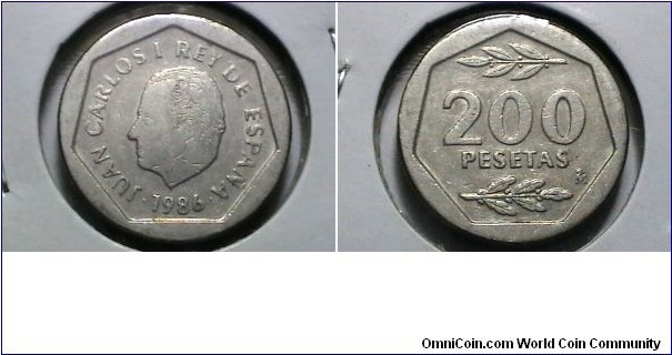 Spain 1986 200 Pesetas KM# 829 o