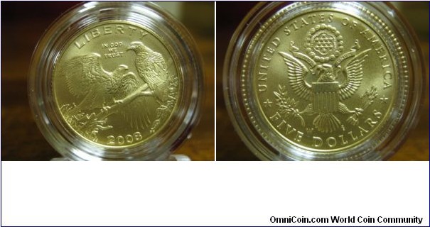 2008 $5 Bald Eagle Unc. 