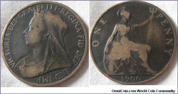 1900 penny fair grade