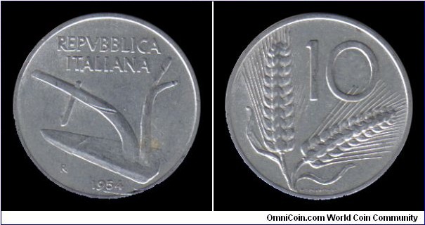 1954R 10 Lire