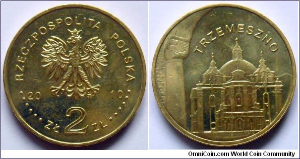 2 zlote.
2010, Historical Cities in Poland; Trzemeszno