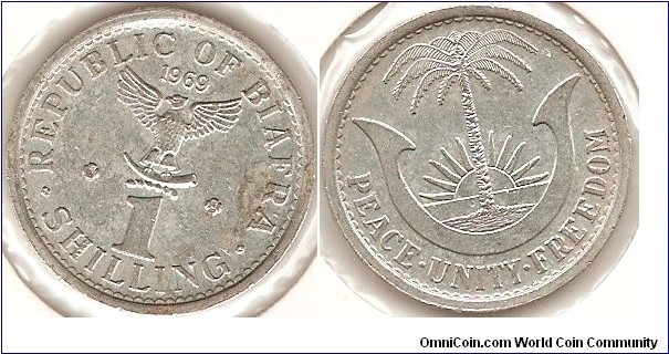 1 Shilling, struck in aluminum