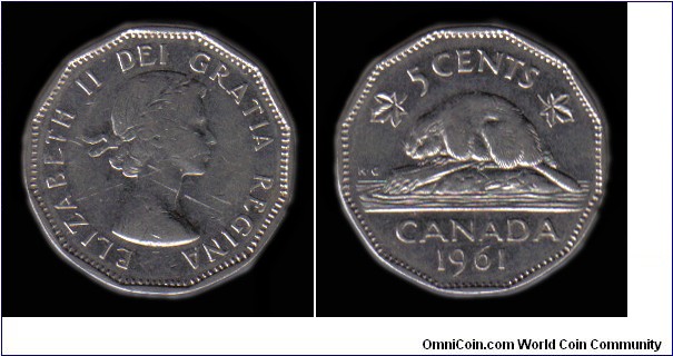 1961 5 Cents