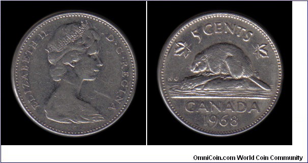 1968 5 Cents