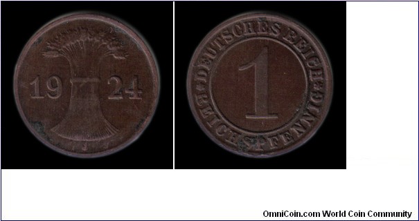 1924J 1 Reichspfennig
