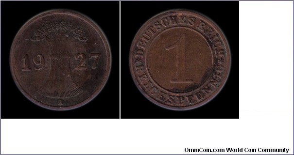 1927A 1 Reichspfennig