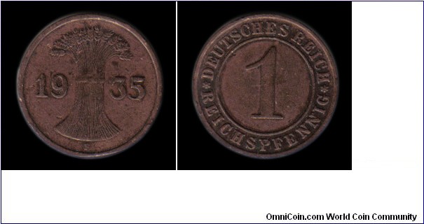 1935F 1 Reichspfennig