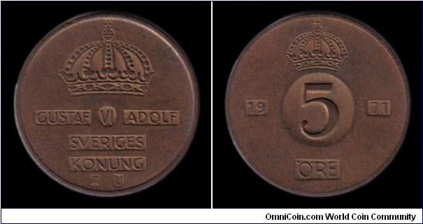 1971U 5 Öre